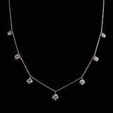 Untitled by A Classic Diamond Drop Necklace in 14k, The necklace in 14k white gold features seven hanging diamonds weighing approximately 1.40 cts. <br> The piece is hallma, sold Jul 2026
