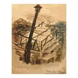 Untitled by Emilio Aguilar Cruz, watercolor on paper, sold Jul 2026