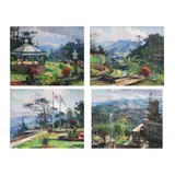 Gabriel Custodio, a.) Untitled b.) Untitled c.) Untitled d.) Untitled, c.) signed and dated 1950 (lower left)<br> oil on canvas<br> 16” x 20” (41 cm x 51 cm)<br><br>
