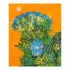 Echoes of Gratitude by Juvenal Sansó Garrit, acrylic on paper, sold Jul 2026