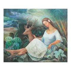 Crispin Clarete, Angono Rizal, oil on canvas