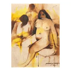 Paco Gorospe, Nude, oil on canvas