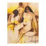Paco Gorospe, Nude, oil on canvas