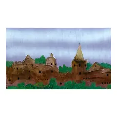 Manuel Baldemor, Medieval City, acrylic on canvas