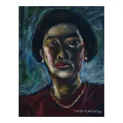 Onib Olmedo, Untitled, oil pastel on felt paper