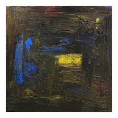 Norberto Carating, Blue and Yellow, acrylic on canvas