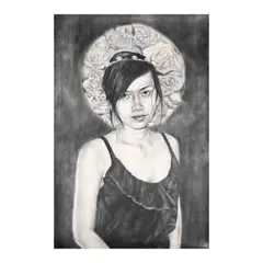 Ronald Ventura, Untitled, graphite and oil on paper