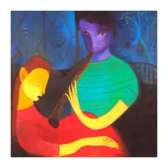 Jake Catah, Prenatal Sonata II, oil on canvas