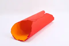 Dan Flavin, Guggenheim Tondo rot-orange, 1992, Beidseitig bedruckte, zweifarbige Mezzotinto-Radierung auf handgeschöpftem Bütten, zu einer Rolle zusammengenäht