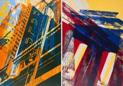Gerd Winner, Konvolut von 2 Druckgrafiken, Jeweils: Farbserigrafie auf Velin