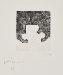 Ohne Titel by Eduardo Chillida, 1997, Kaltnadelradierung auf Bütten, sold Oct 2021