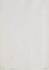 Günther Uecker, Regen I, 1995, Prägedruck auf Bütten