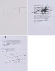 Mark Borthwick, Serie von 3 Zeichnungen, 2002, Grafit und Kugelschreiber über Inkjet-Print auf Papier