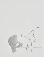 "Dump" by Nicola Tyson, 2001, Grafit auf Velin, sold Jan 2022