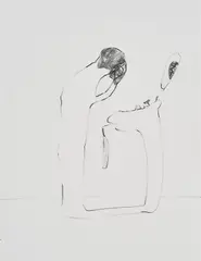 "Facewash" by Nicola Tyson, 2001, Grafit auf Velin, sold Jan 2022