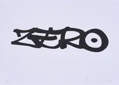 Michel Majerus, Zero, 2000, Serigrafie auf leichtem Karton