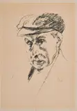 Max Liebermann, Selbstbildnis mit Strohhut, 1971, Lithografie auf Velin