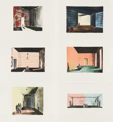 Thomas Huber, Konvolut von 6 Farblithografien, 1992, Jeweils: Farblithografie auf Velin