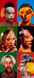 ORLAN, Refiguration - Selfhybridation no 1, no 3, no 4, no 9, no 17 und no 28, 1997, Jeweils: Cibachrome