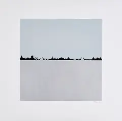 Timur Novikov, Weiße Nächte (St. Petersburg), 1992, Farbserigrafie auf Van Gelder Zonen (Wasserzeichen)