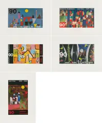 Almir Mavignier, Konvolut von 5 Offsets, 1979, Jeweils: Farboffset auf leichtem Karton