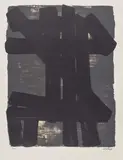 Pierre Soulages, Lithographie No. 6, 1957, Lithografie auf BFK RIVES (Wasserzeichen)