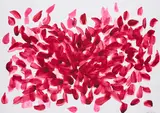 Benjamin Houlihan, Ohne Titel (Leckbild), 2014, Kasein und Lebensmittelfarbe auf leichtem Karton