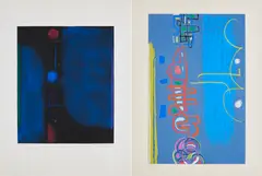 Max Ackermann, Konvolut von 2 Serigrafien, Farbserigrafie auf Velin