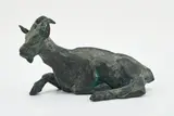 Ladislav Hlina, Ziege, Bronze, grau patiniert