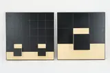 Helmut Bettenhausen, D-11 / D-12, 1971, Konvolut von 2 Multiples. Jeweils: Kunststoff und Holz