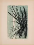 L 35 by Hans Hartung, 1957, Farblithografie auf Arches (Wasserzeichen), sold Mar 2022