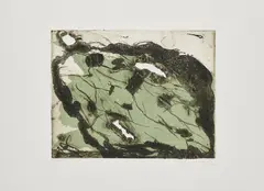 Ohne Titel by Emil Schumacher, Farbaquatinta auf Bütten, sold Oct 2022