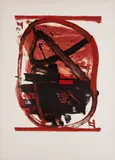 Ovale rouge et noir by Antoni Tàpies, 1984, Farblithografie auf Velin, sold Mar 2022
