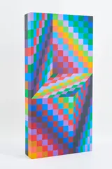Victor Vasarely, Bidim Mc, 1988, Acryl auf Holz