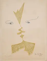 Jean Cocteau, Le Baiser, 1955, Farblithografie auf Velin