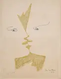 Jean Cocteau, Le Baiser, 1955, Farblithografie auf Velin