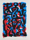A. R. Penck, Aus: Meine Kindheit - Schmerz und Heilung, 1998, Farbserigrafie auf Hahnemühle (Wasserzeichen)