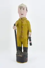 Erich Bödeker, Bergmann, Beton, Holz und Metall, farbig gefasst