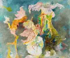 "Midi" by Bernard Schultze, 2000, Öl auf Leinwand, sold Dec 2021
