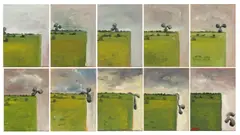 Anton Henning, The sudden and tragic death of romanticism I, 1996, Jeweils: Öl auf Leinwand