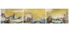 Leiko Ikemura, Kaiserstuhl, 2013, Öl und Tempera auf Jute