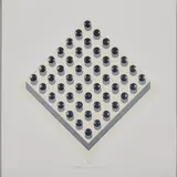 Victor Bonato, Ohne Titel, 1971, Serigrafie auf ausgestanztem Karton auf Silberfolienprägung
