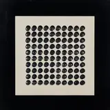 Victor Bonato, Ohne Titel, 1970, Serigrafie auf ausgestanztem Karton auf Silberfolienprägung