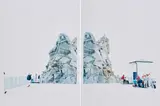 Walter Niedermayr, Hintertuxergletscher XXIII/2004, 2005, C-Print-Diptychon, lose eingelegt in Kartonmappe