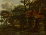 Jan van Kessel d.Ä., Flusslandschaft mit Figurenstaffage, Öl auf Leinwand