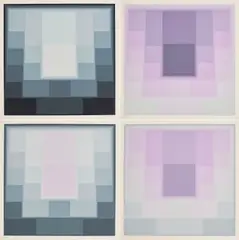 Karl Gerstner, Color Levels, 1967, Mappe mit 5 Farbserigrafien auf leichtem Karton