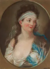 Anna Dorothea Therbusch, Porträt einer Dame (die Tänzerin Anna Frederica Heinel?), Pastell auf Papier