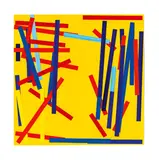 Fishing Yellow III Ed by Imi Knoebel, 2007/2009, Acryl auf Kunststofffolien, collagiert, sold Dec 2021