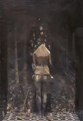 "False Forest" by Nicola Samorì, 2012, Öl auf Leinwand, sold Dec 2021