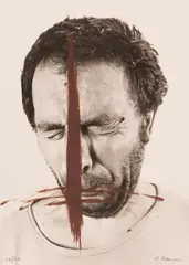 Face Farce by Arnulf Rainer, Ca. 1970, Radierung über Offsetlithografie auf Velin, sold Nov 2021